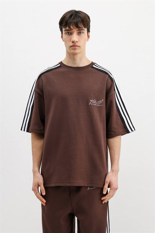 Wholesale Mens Brown T-Shirt and Pants Set