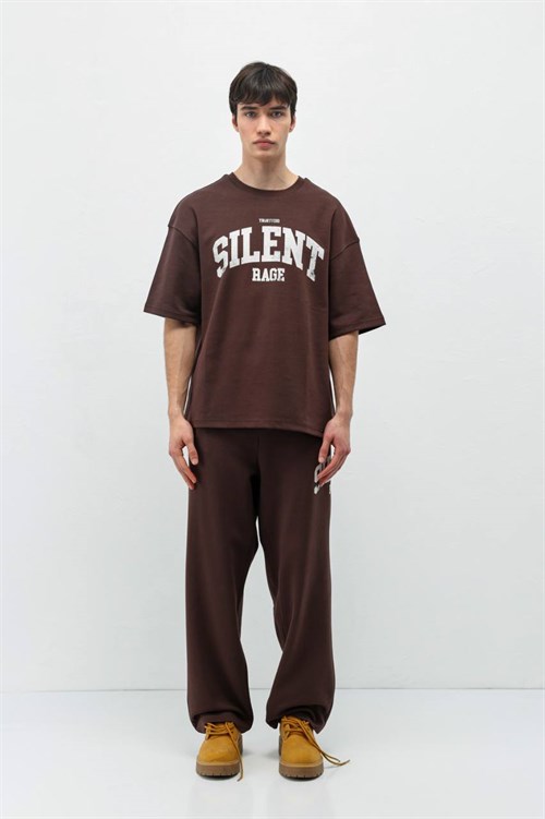 Wholesale Mens Brown T-Shirt and Pants Set