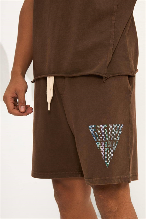 Wholesale Mens Brown T-Shirt and Shorts Set