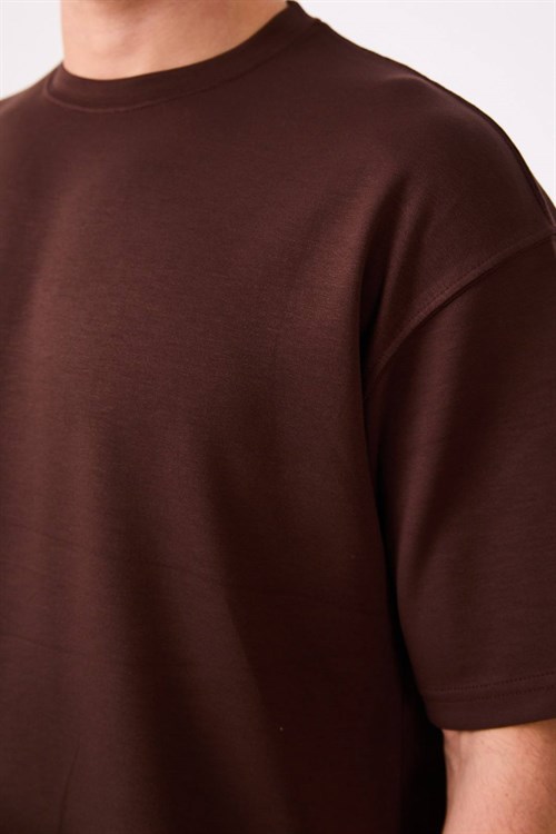 Wholesale Mens Brown T-Shirt And Short Set