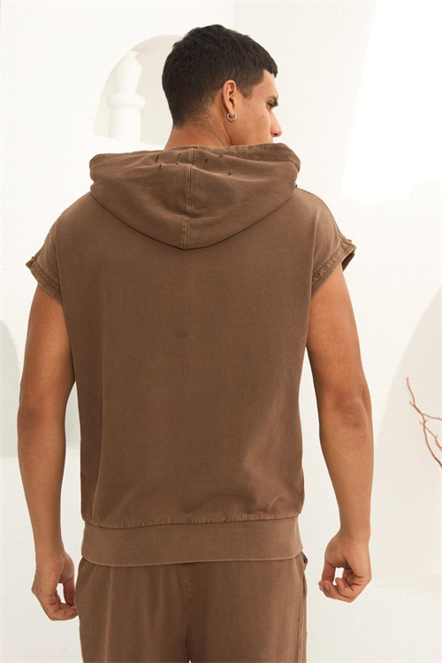 Wholesale Mens Brown T-Shirt and Shorts Set