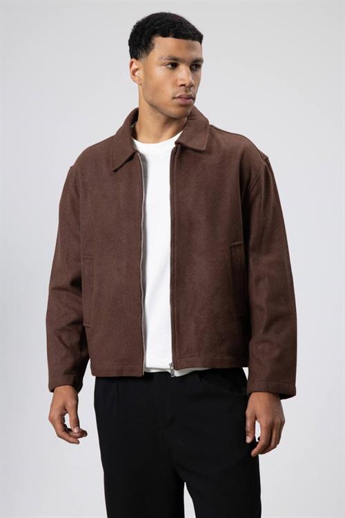 Wholesale Mens Brown Zip-Up Jacket 