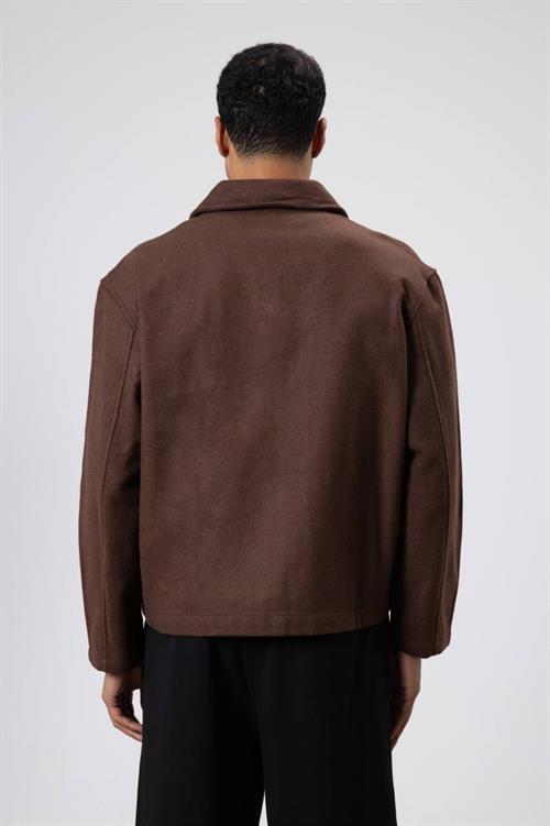 Wholesale Mens Brown Zip-Up Jacket 