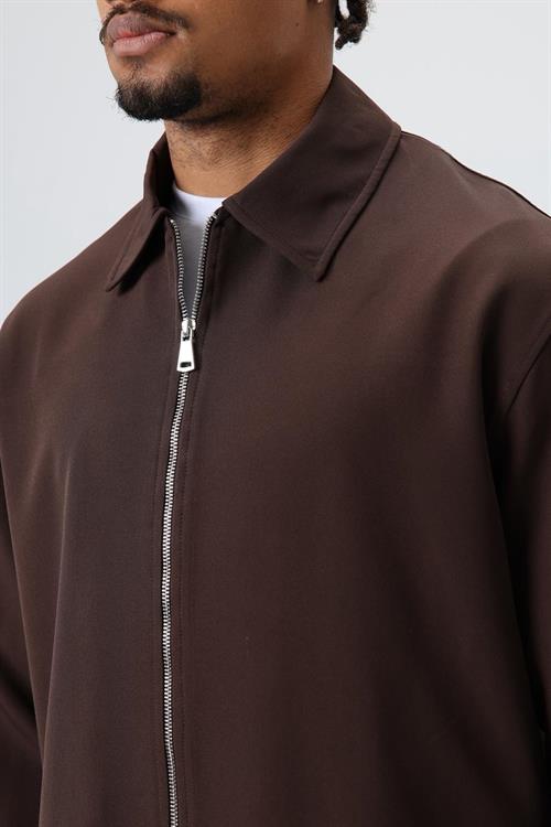 Wholesale Mens Brown Zip-Up Jacket