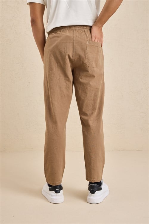 Wholesale Mens Camel Relaxed Fit Meridian Fabric Sweatpants