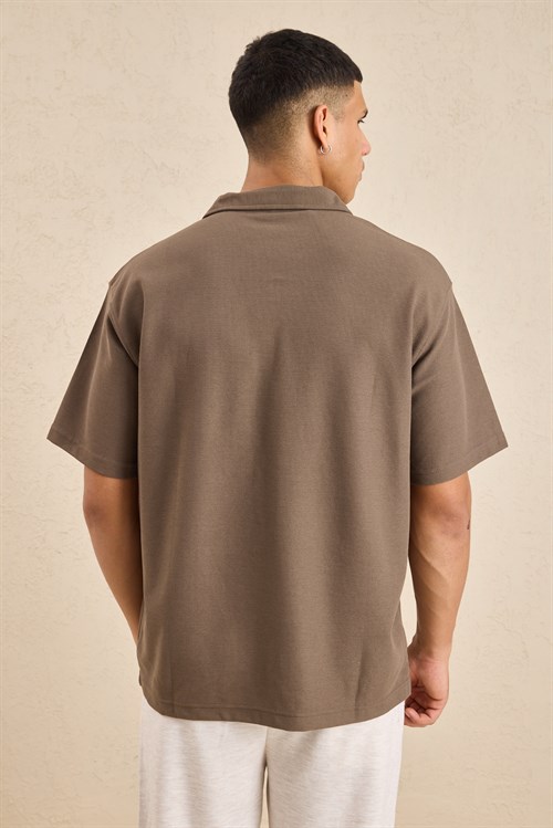 Wholesale Mens Coffee Brown Regular Fit Polo Shirt