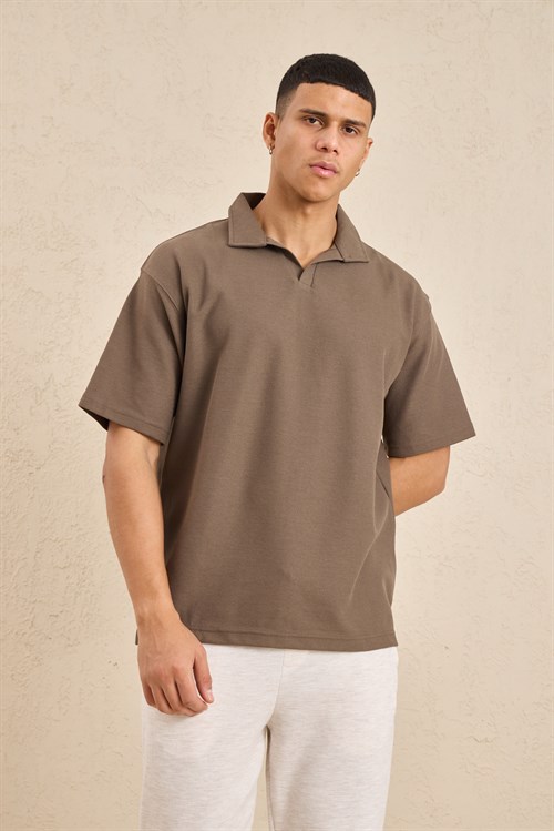 Wholesale Mens Coffee Brown Regular Fit Polo Shirt