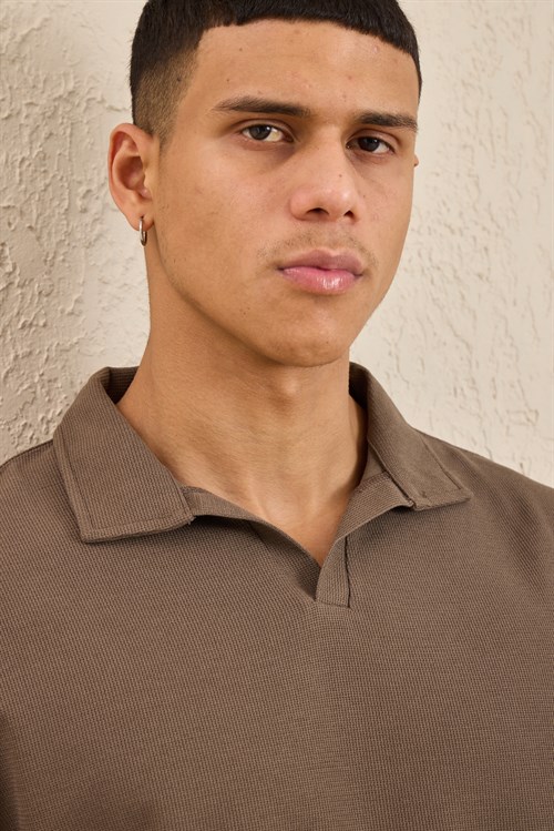 Wholesale Mens Coffee Brown Regular Fit Polo Shirt