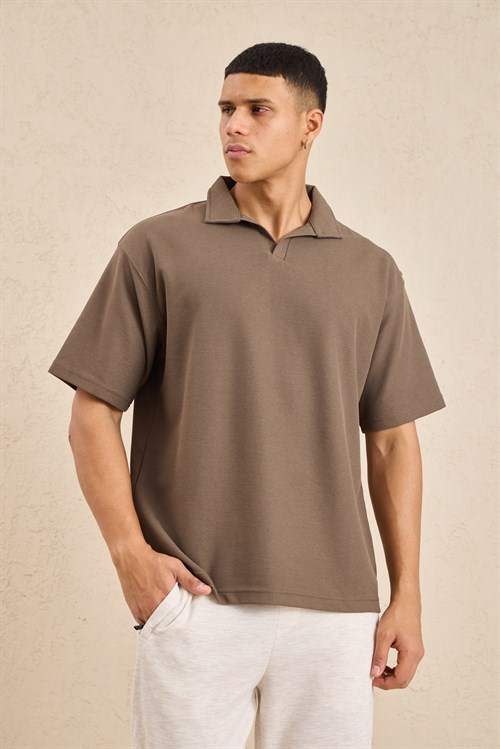 Wholesale Mens Coffee Brown Regular Fit Polo Shirt