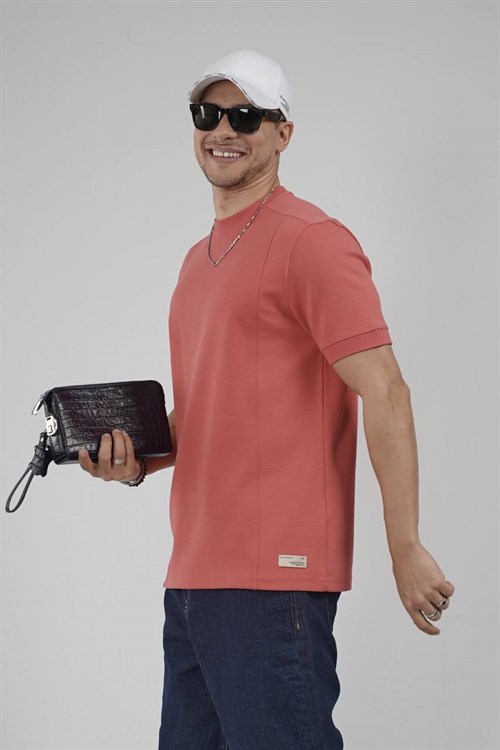 Wholesale Mens Coral T-Shirt
