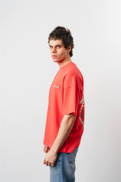 Wholesale Mens Coral T-Shirt