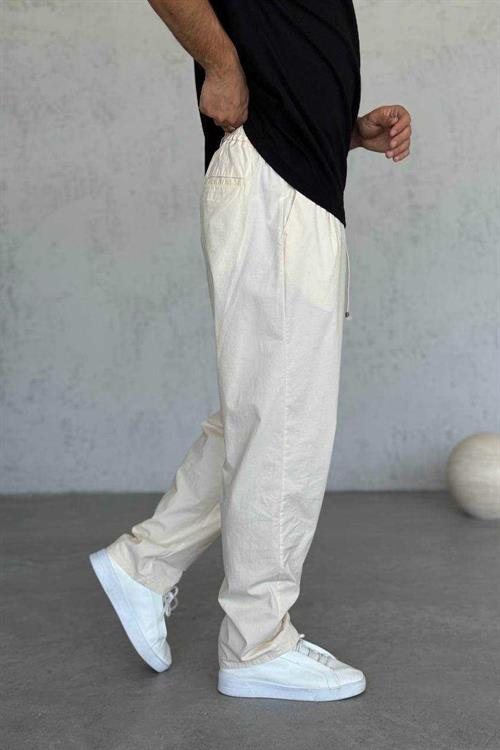 Wholesale Mens Cream Baggy Pants