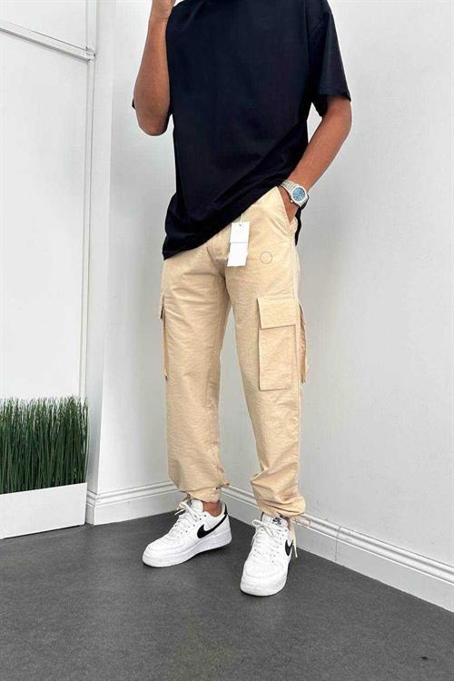 Wholesale Mens Cream Baggy Pants