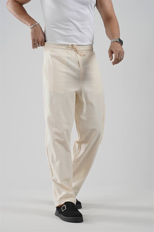 Wholesale Mens Cream Baggy Pants