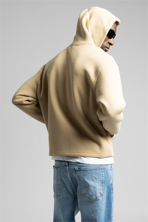 Wholesale Mens Cream Embroidered Sweatshirt 