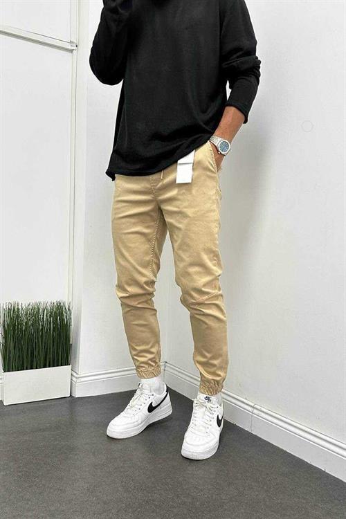 Wholesale Mens Cream Jogger Pants