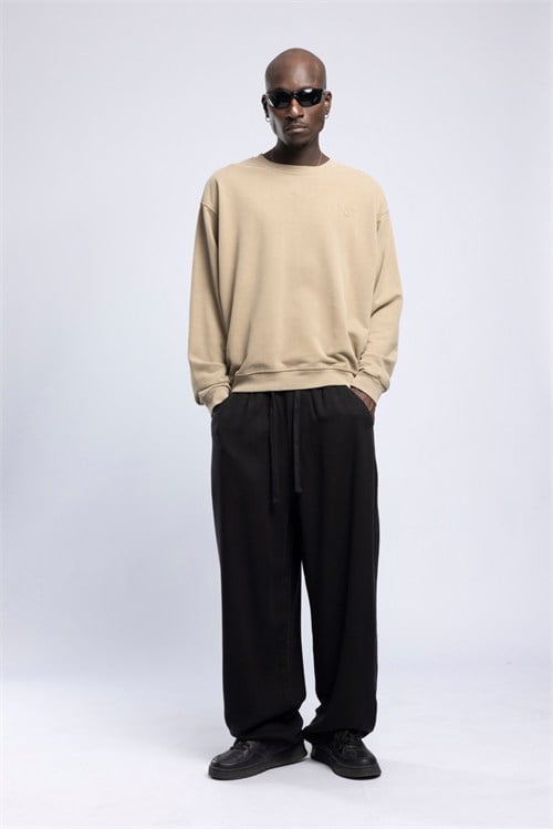 Wholesale Mens Cream Printed Sweatshirt 