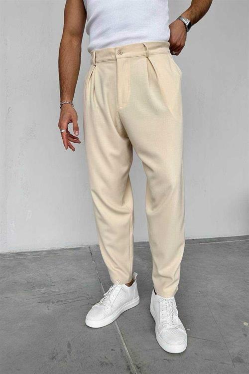 Wholesale Mens Cream Relaxed Fit Jeans
