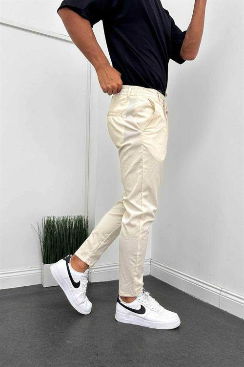 Wholesale Mens Cream Slim Fit Pants