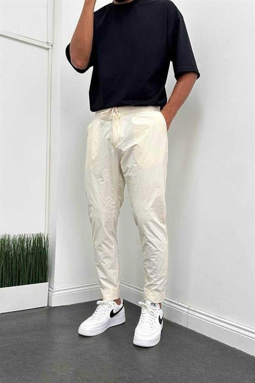 Wholesale Mens Cream Slim Fit Pants