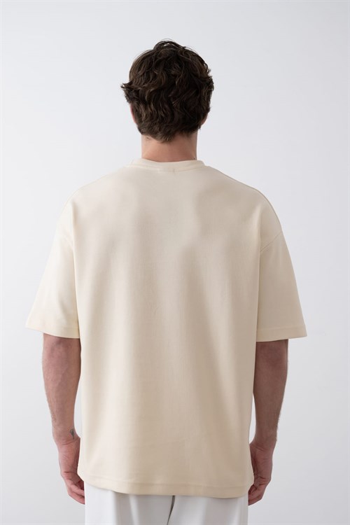 Wholesale Mens Cream T-Shirt