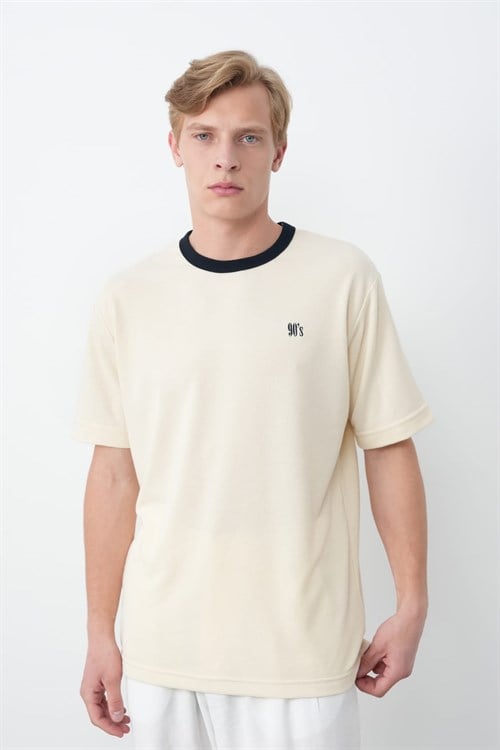 Wholesale Mens Cream T-Shirt