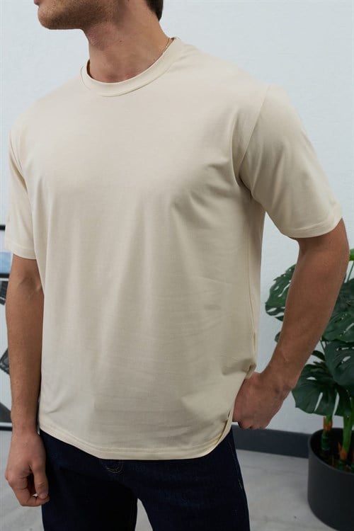 Wholesale Mens Cream T-Shirt