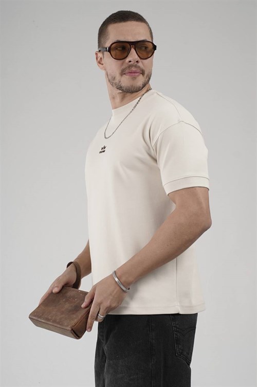 Wholesale Mens Cream T-Shirt