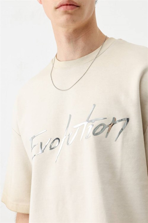 Wholesale Mens Cream T-Shirt