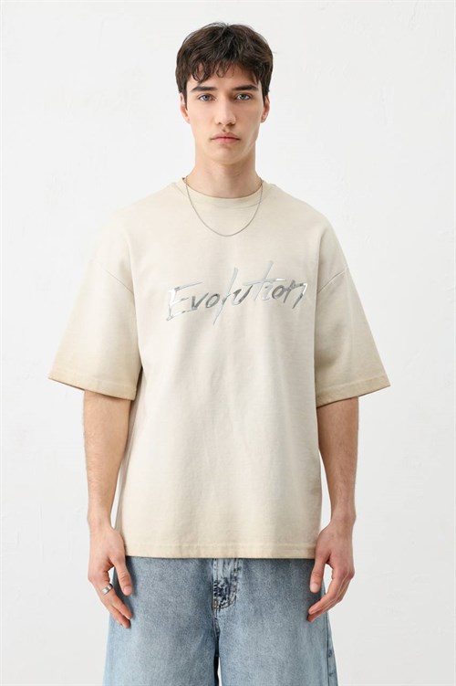 Wholesale Mens Cream T-Shirt