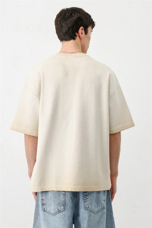 Wholesale Mens Cream T-Shirt