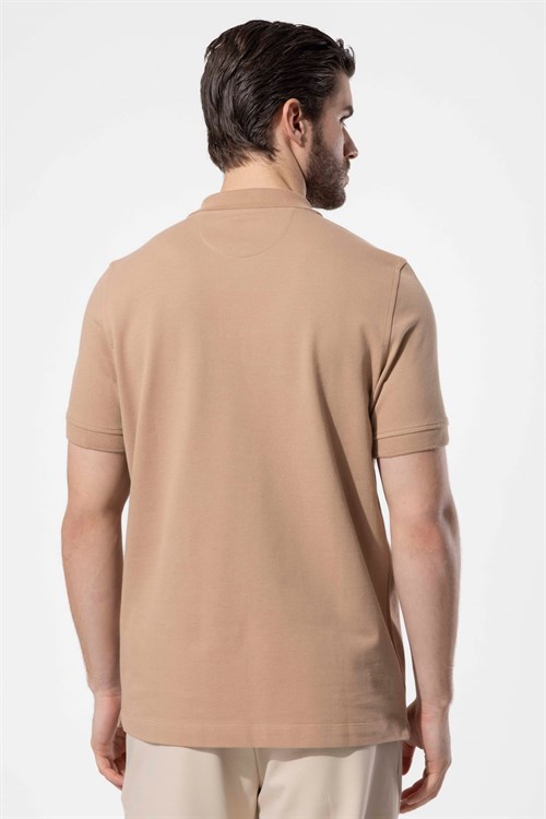 Wholesale Mens Dark Beige Polo T-Shirt