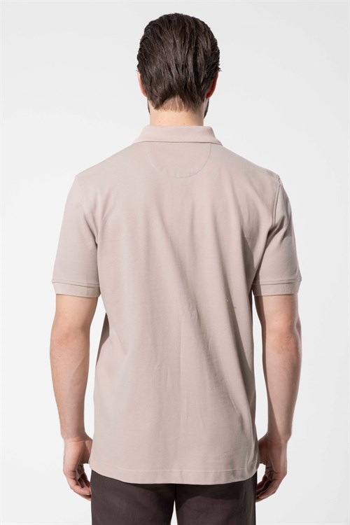 Wholesale Mens Dark Beige Polo T-Shirt