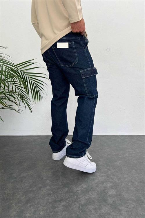 Wholesale Mens Dark Blue Baggy Jeans