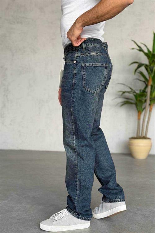 Wholesale Mens Dark Blue Baggy Jeans