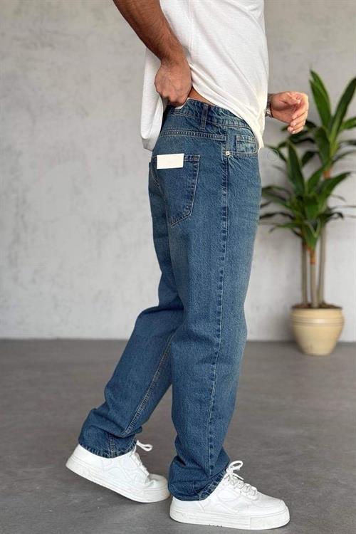 Wholesale Mens Dark Blue Baggy Jeans