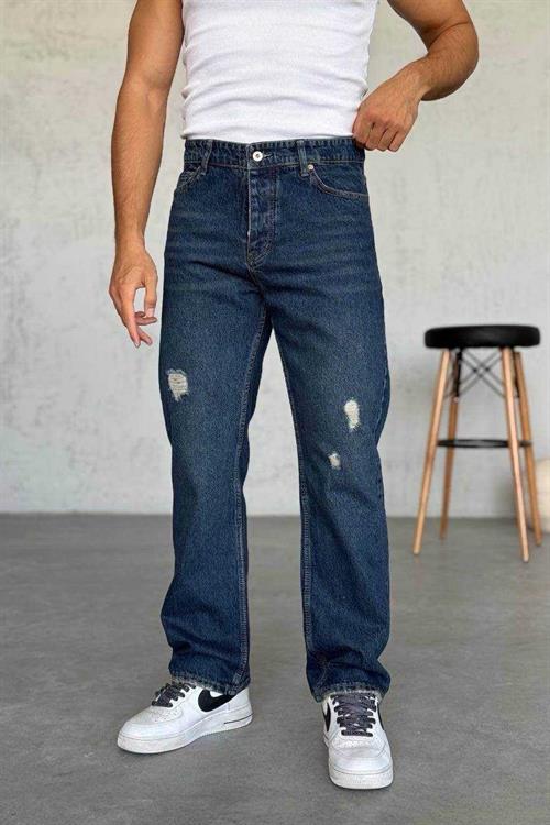 Wholesale Mens Dark Blue Baggy Jeans