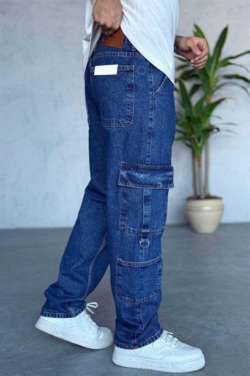 Wholesale Mens Dark Blue Baggy Jeans