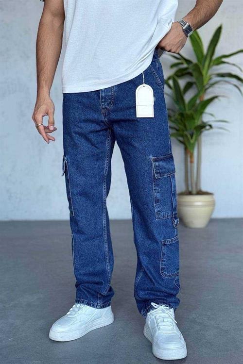 Wholesale Mens Dark Blue Baggy Jeans