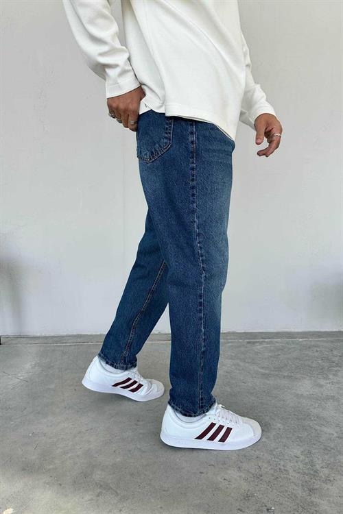 Wholesale Mens Dark Blue Relaxed Fit Jeans