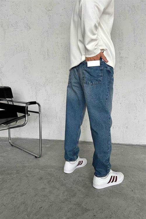 Wholesale Mens Dark Blue Relaxed Fit Jeans