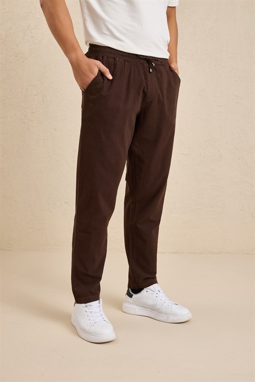 Wholesale Mens Dark Brown Relaxed Fit Meridian Fabric Sweatpants
