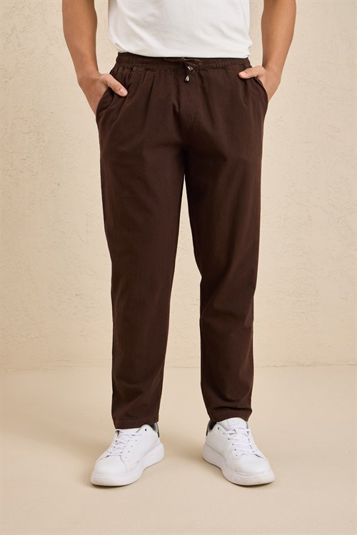 Wholesale Mens Dark Brown Relaxed Fit Meridian Fabric Sweatpants