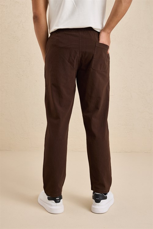 Wholesale Mens Dark Brown Relaxed Fit Meridian Fabric Sweatpants