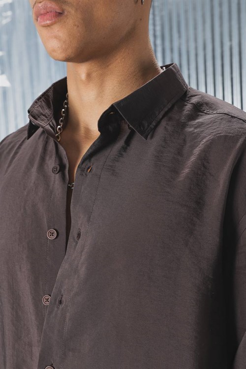 Wholesale Mens Dark Brown Shirt