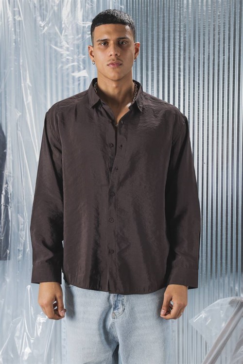 Wholesale Mens Dark Brown Shirt