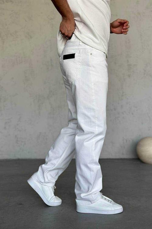 Wholesale Mens Ecru Baggy Jeans