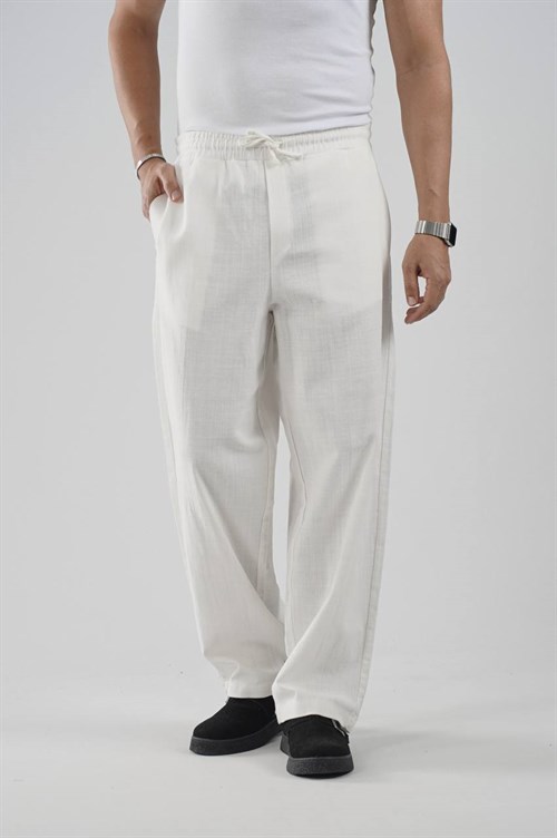 Wholesale Mens Ecru Baggy Pants