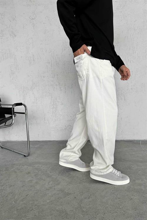 Wholesale Mens Ecru Baggy Pants
