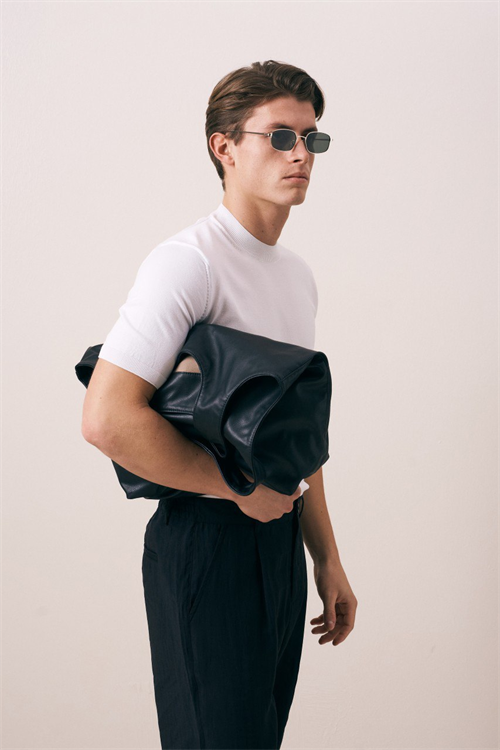 Wholesale Mens Ecru Knit Crew-Neck T-Shirt